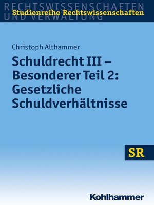 cover image of Schuldrecht III--Besonderer Teil 2